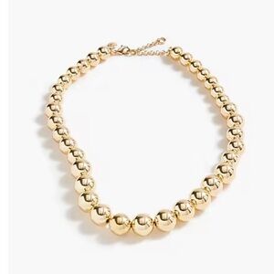 J. Crew Factory Polished Gold Bauble Necklace